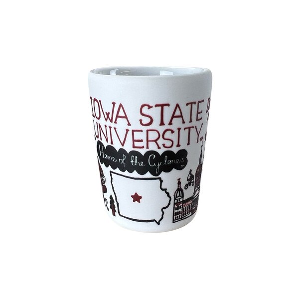Julia Gash Iowa State Ceramic 2 oz. Shot Glass